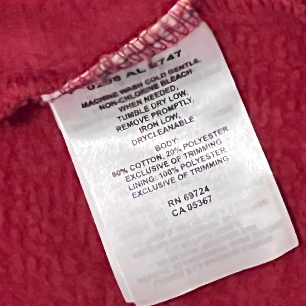 Columbia Women’s XL Red Fleece Lined Zip Jacket Coat Full Zip Soft Shell Outdoor
